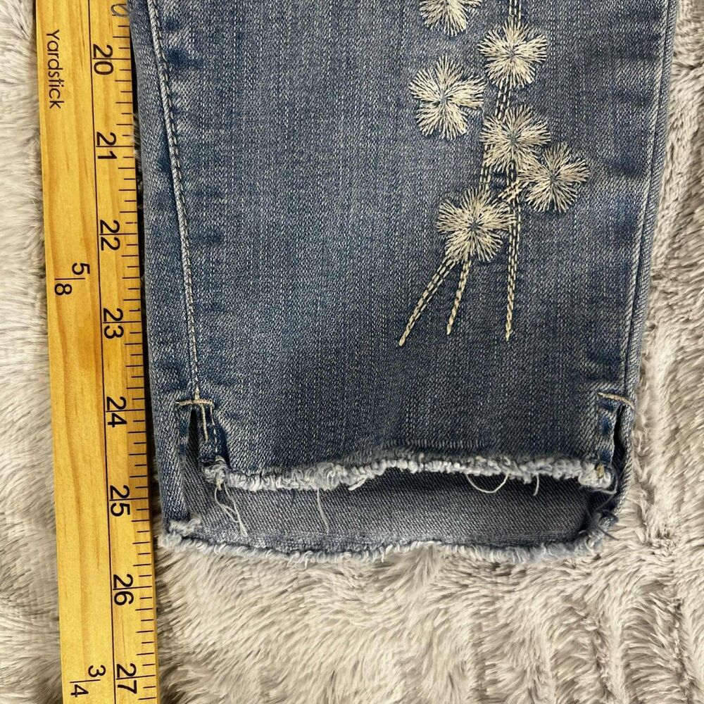Vintage America Blues Jeans Women 12/31 Boho Skinny Ankle Embroidered Denim - Picture 11 of 12